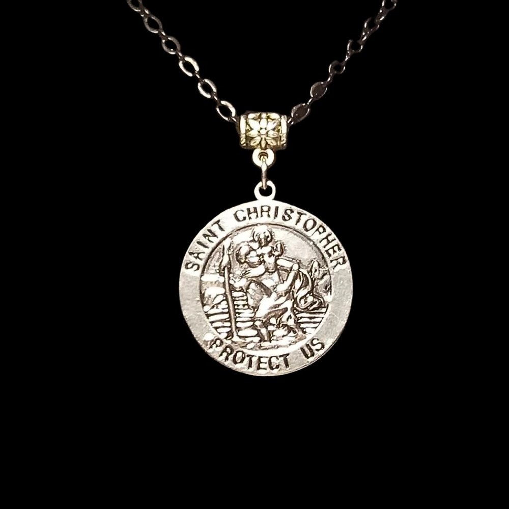 St. Christopher Catholic Medal Necklace - Picture 5 of 10